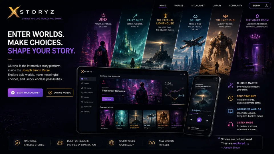 Xstoryz interactive story worlds artwork